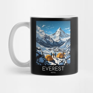 A Pop Art Travel Print of Mount Everest - Nepal Mug